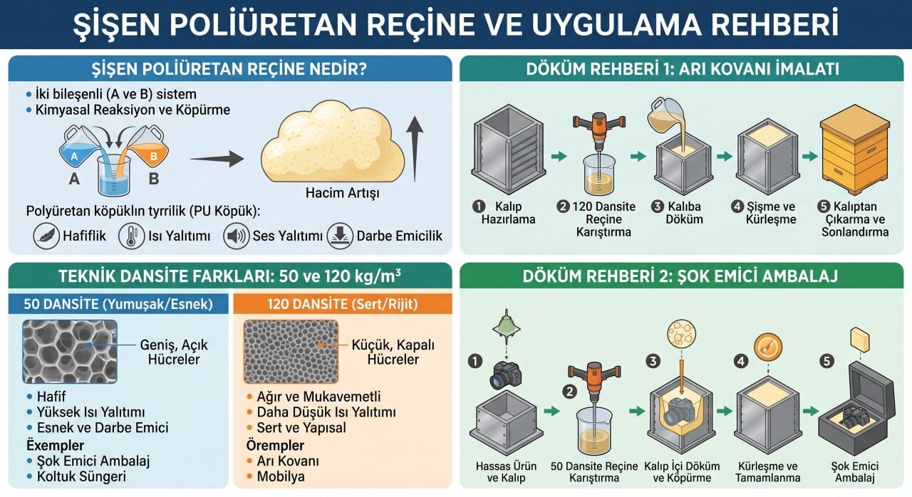 Şişen Poliüretan Reçine Nedir? Kullanım Alanları, Avantajları ve Uygulama Rehberi