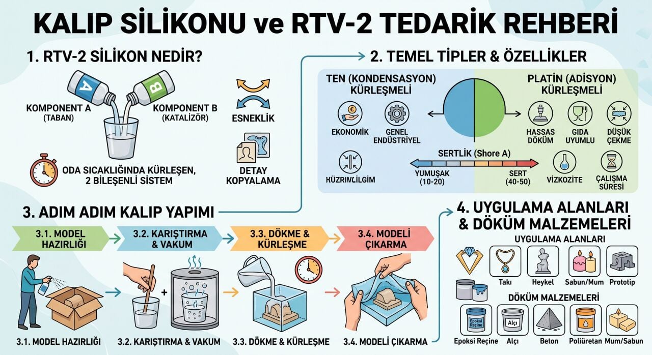 Ankara Kalıp Silikonu ve RTV-2 Tedarik Rehberi