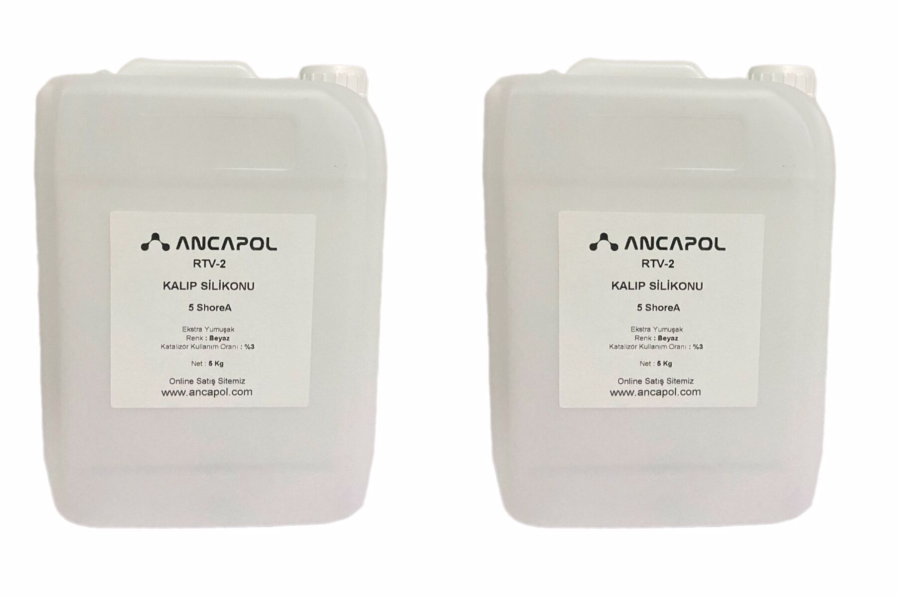 1. Kalite Beyaz RTV-2 Kalıp Silikonu 5 SHORE (Ekstra Yumuşak) 10 KG