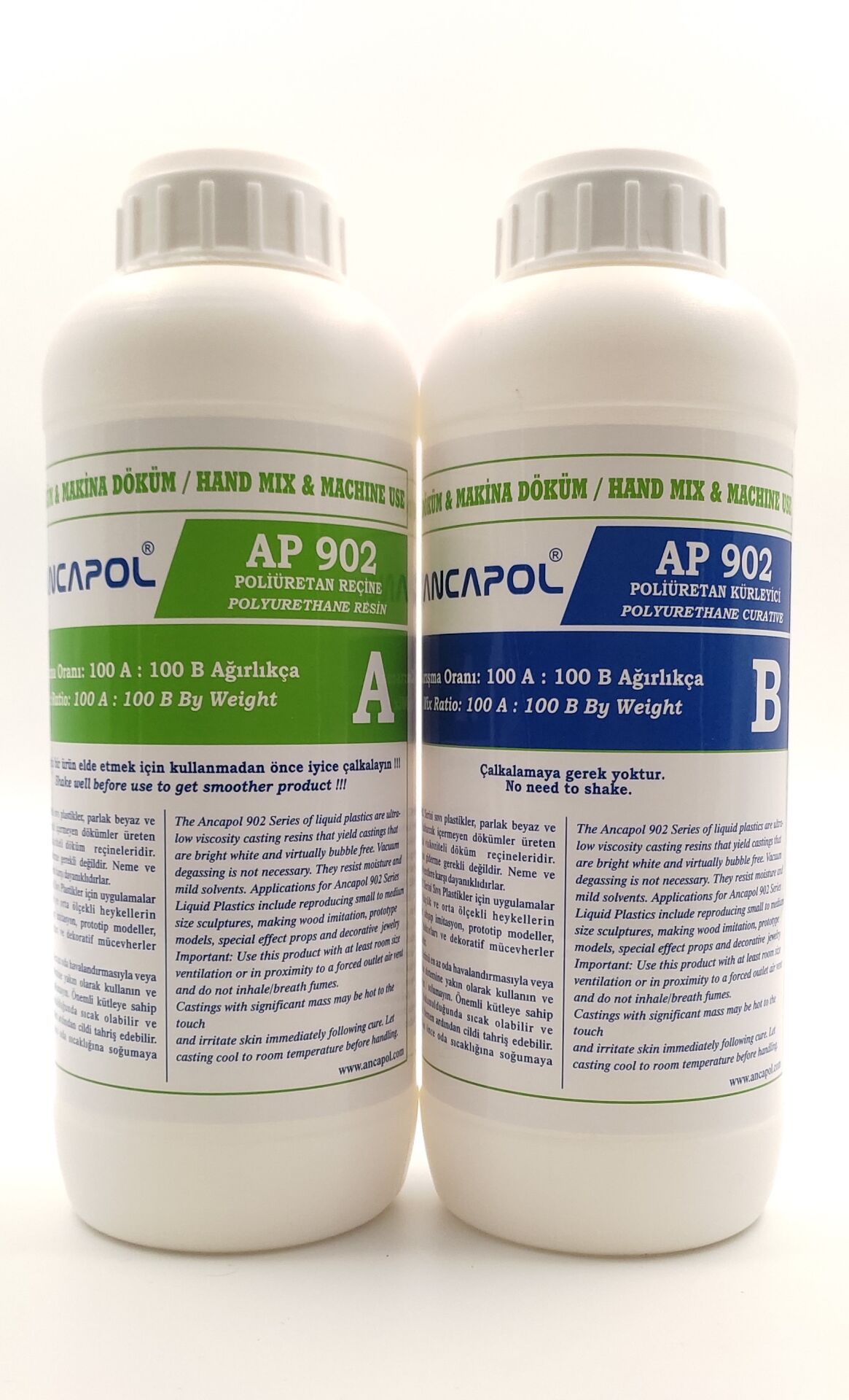 Ancapol AP 902 Sıvı Plastik Poliüretan Döküm Reçinesi - Ahşap Taklidi & Hızlı Kürlenme 2 KG