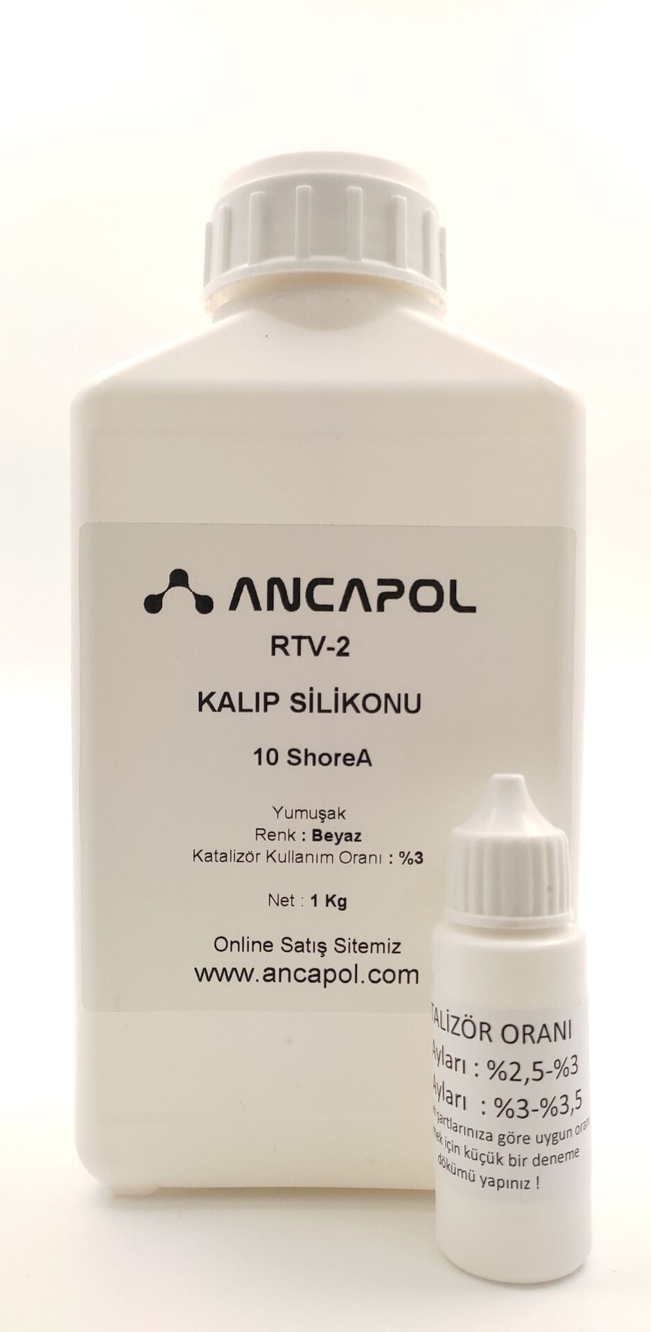 1. Kalite Beyaz RTV-2 Kalıp Silikonu 10 SHORE (Yumuşak) 1 KG