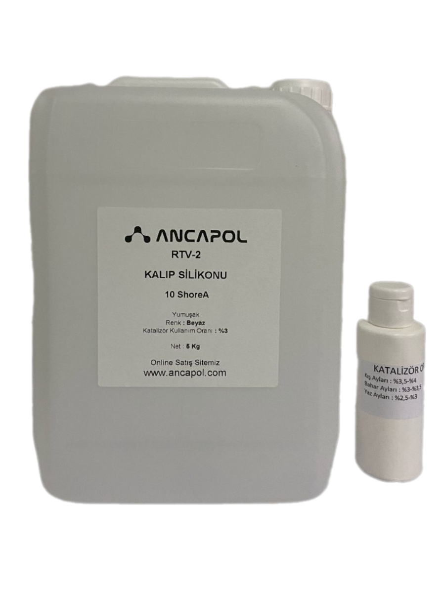 1. Kalite Beyaz RTV-2 Kalıp Silikonu 10 SHORE (Yumuşak) 5 KG