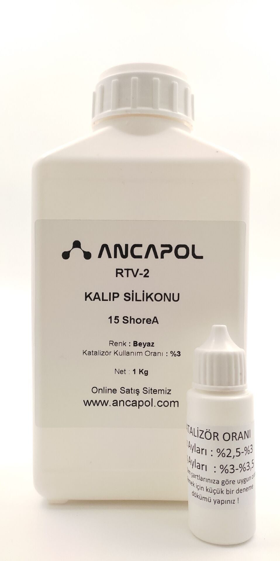 1. Kalite Beyaz RTV-2 Kalıp Silikonu 15 SHORE (Orta Sert) 1 KG