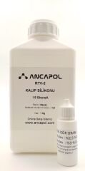 1. Kalite Beyaz RTV-2 Kalıp Silikonu 15 SHORE (Orta Sert) 1 KG