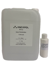 1. Kalite Beyaz RTV-2 Kalıp Silikonu 15 SHORE (Orta Sert) 5 KG