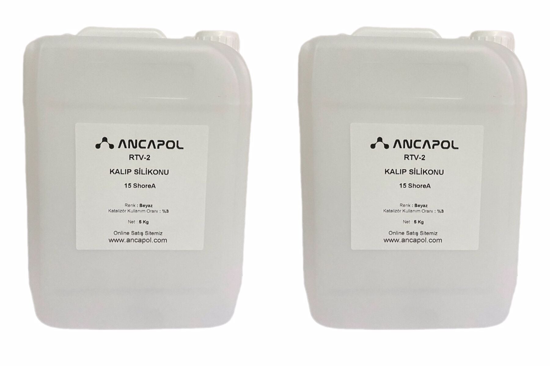 1. Kalite Beyaz RTV-2 Kalıp Silikonu 15 SHORE (Orta Sert) 10 KG