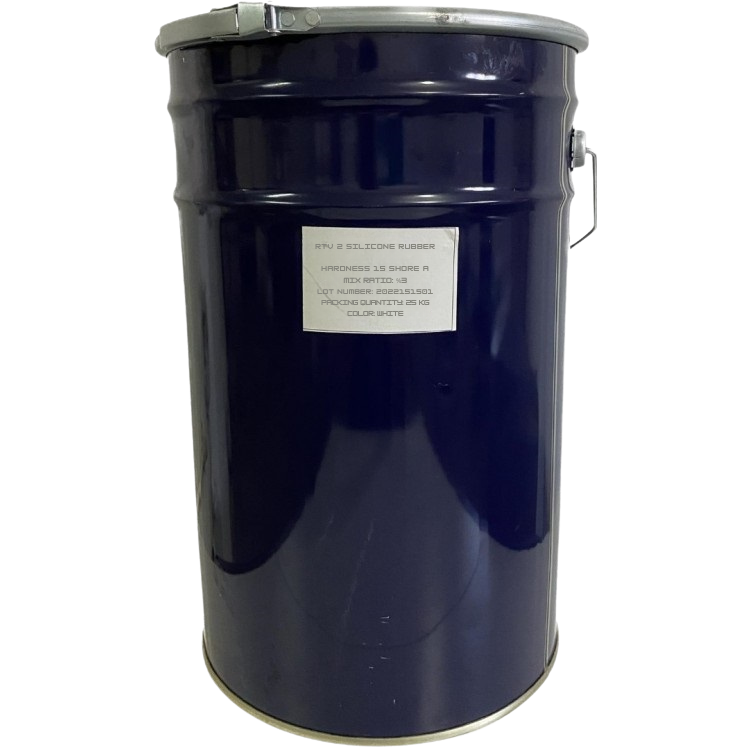 1. Kalite Beyaz RTV-2 Kalıp Silikonu 15 SHORE (Orta Sert) 25 KG