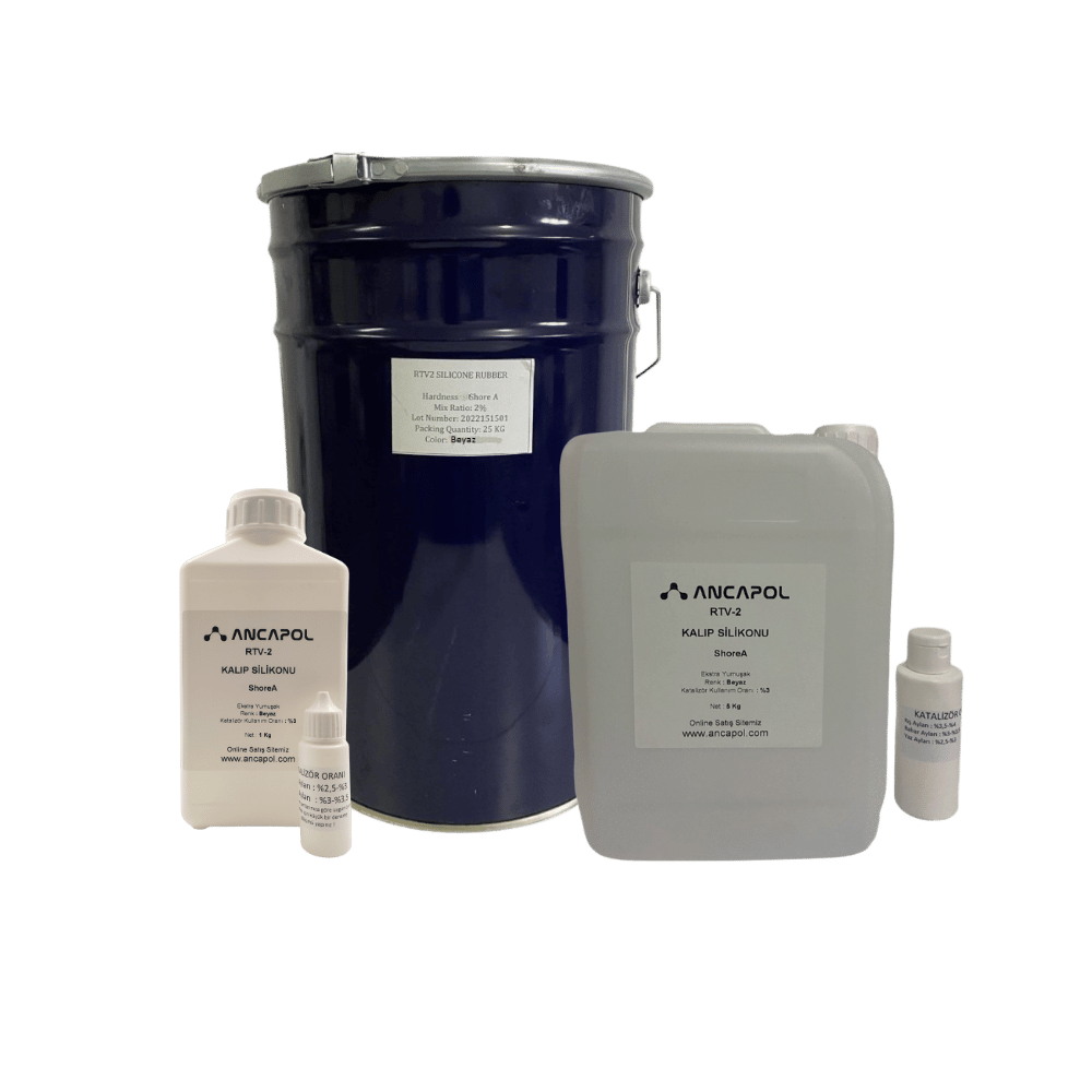 1. Kalite Beyaz RTV-2 Kalıp Silikonu 20 SHORE (Sert)