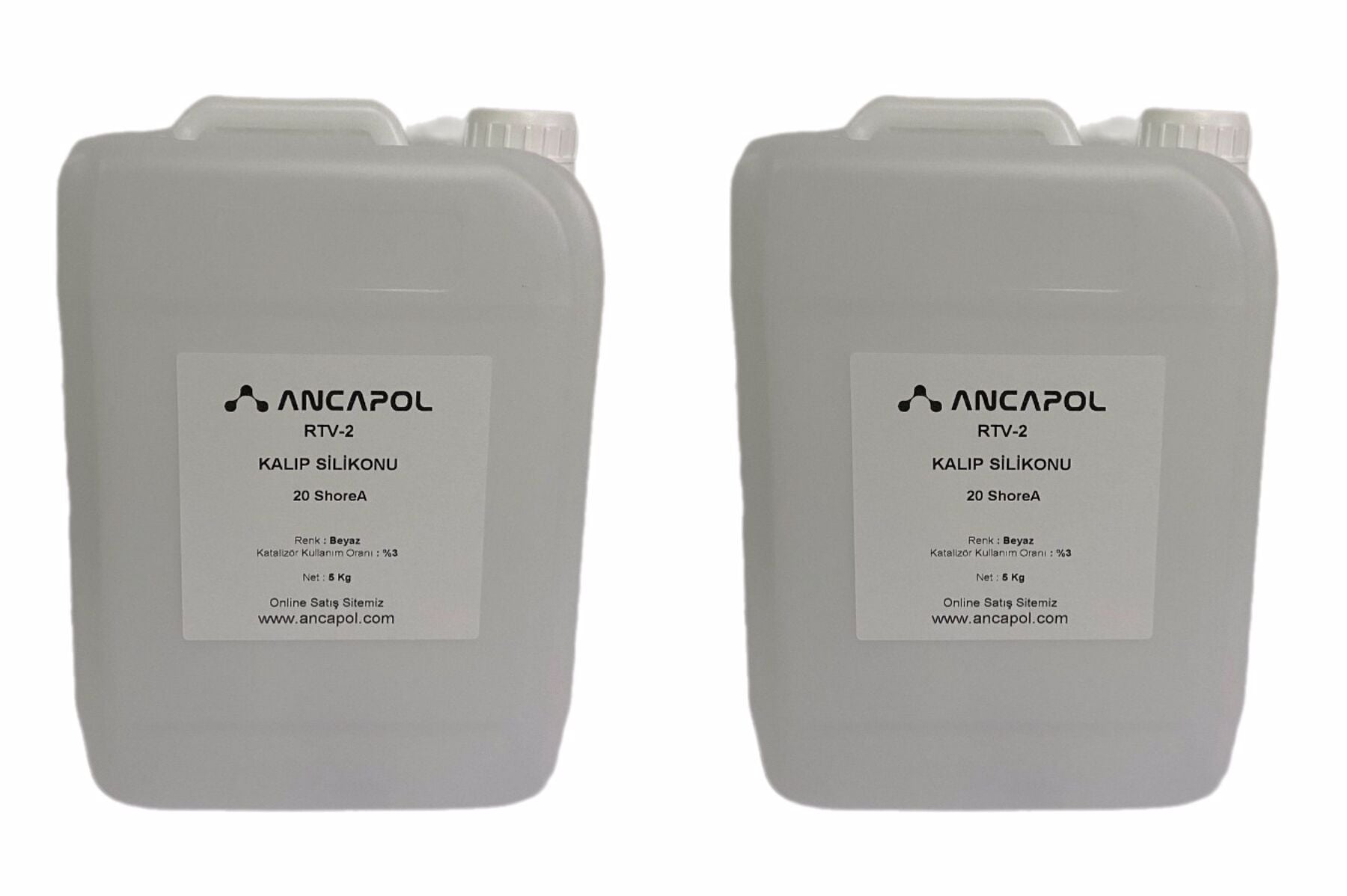1. Kalite Beyaz RTV-2 Kalıp Silikonu 20 SHORE (Sert) 10 KG