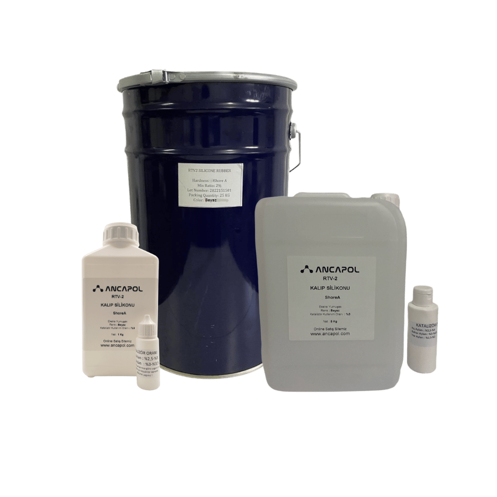 1. Kalite Beyaz RTV-2 Kalıp Silikonu 25 SHORE (Ekstra Sert)