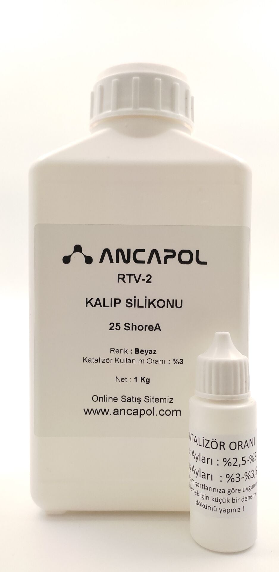 1. Kalite Beyaz RTV-2 Kalıp Silikonu 25 SHORE (Ekstra Sert) 1 KG