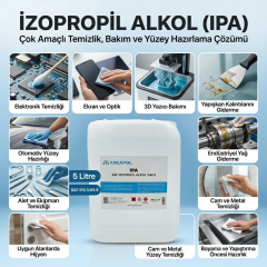 Ancapol %99.9 Saf İzopropil Alkol (IPA) - Elektronik, Optik ve Yüzey Temizleyici 5 Litre