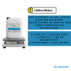 Ancapol %99.9 Saf İzopropil Alkol (IPA) - Elektronik, Optik ve Yüzey Temizleyici 5 Litre