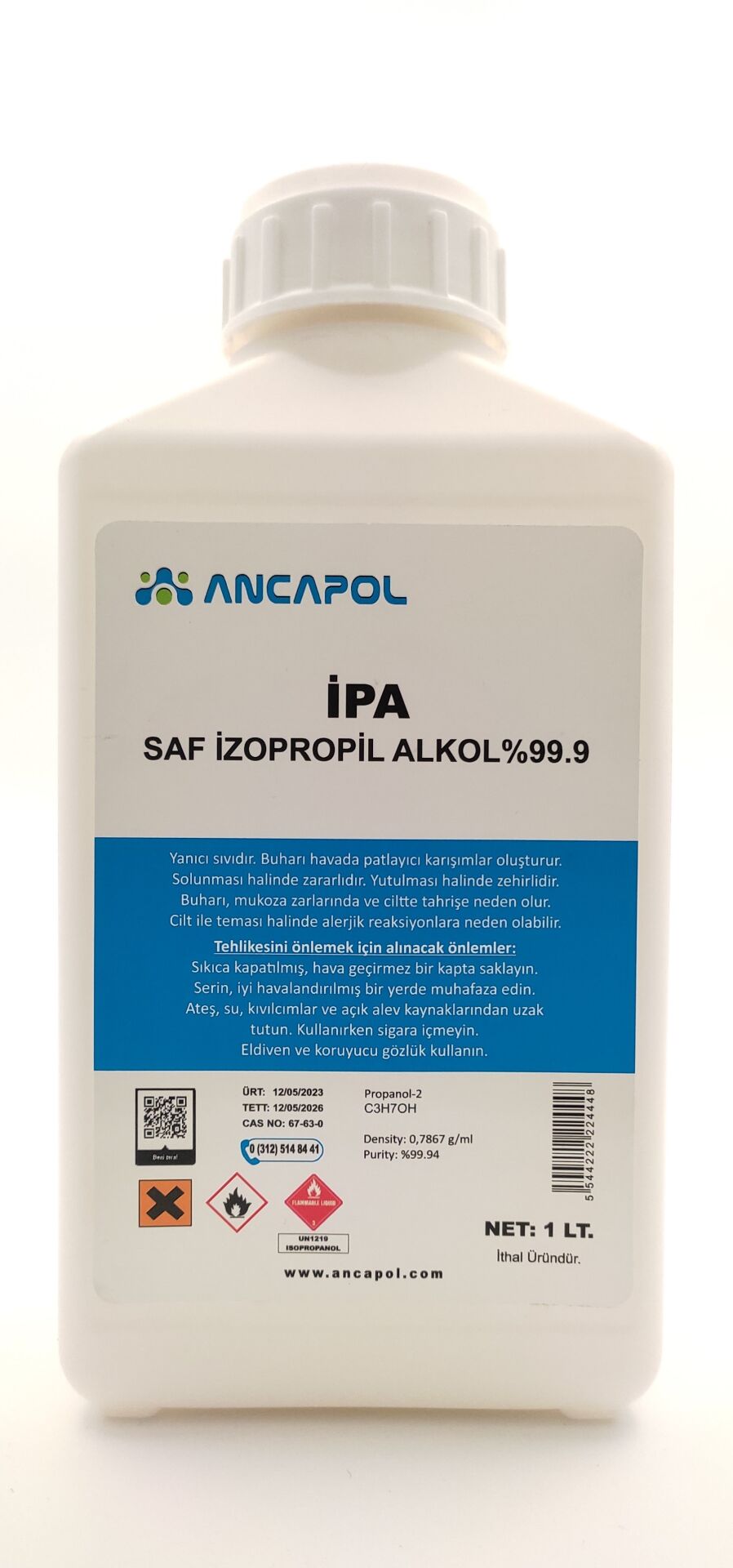Saf %99.9 Izopropil Alkol 1 Litre