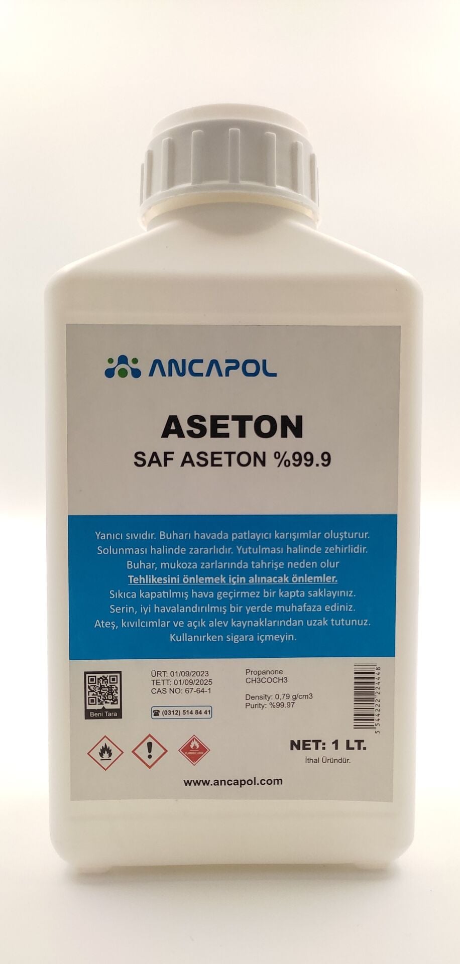 Saf Aseton (%99.9) 1 Litre