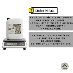 Arpi %99.9 Saf İzopropil Alkol (IPA) - 3D Reçine, Endüstriyel Çözücü ve Temizleyici