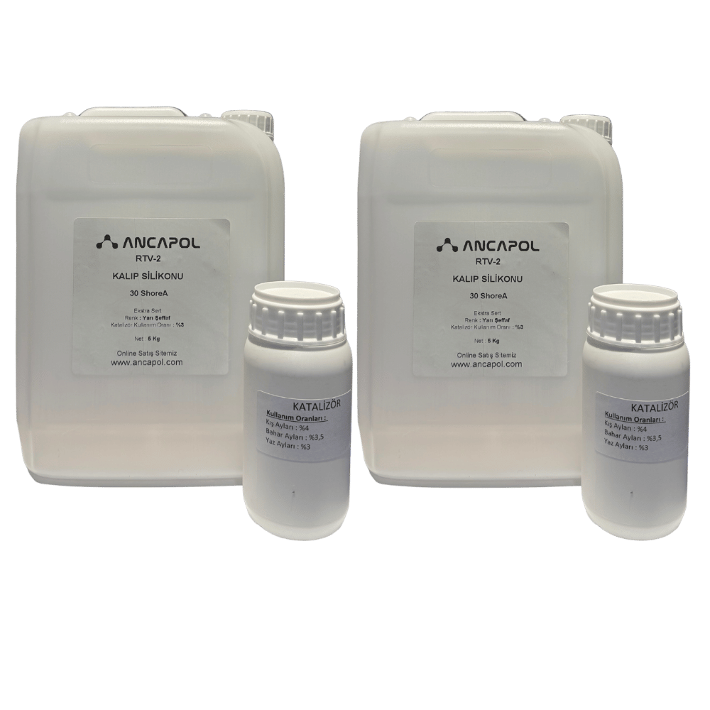 1. Kalite Yarı Şeffaf RTV-2 Kalıp Silikonu 30 SHORE (Ekstra Sert) 10 KG