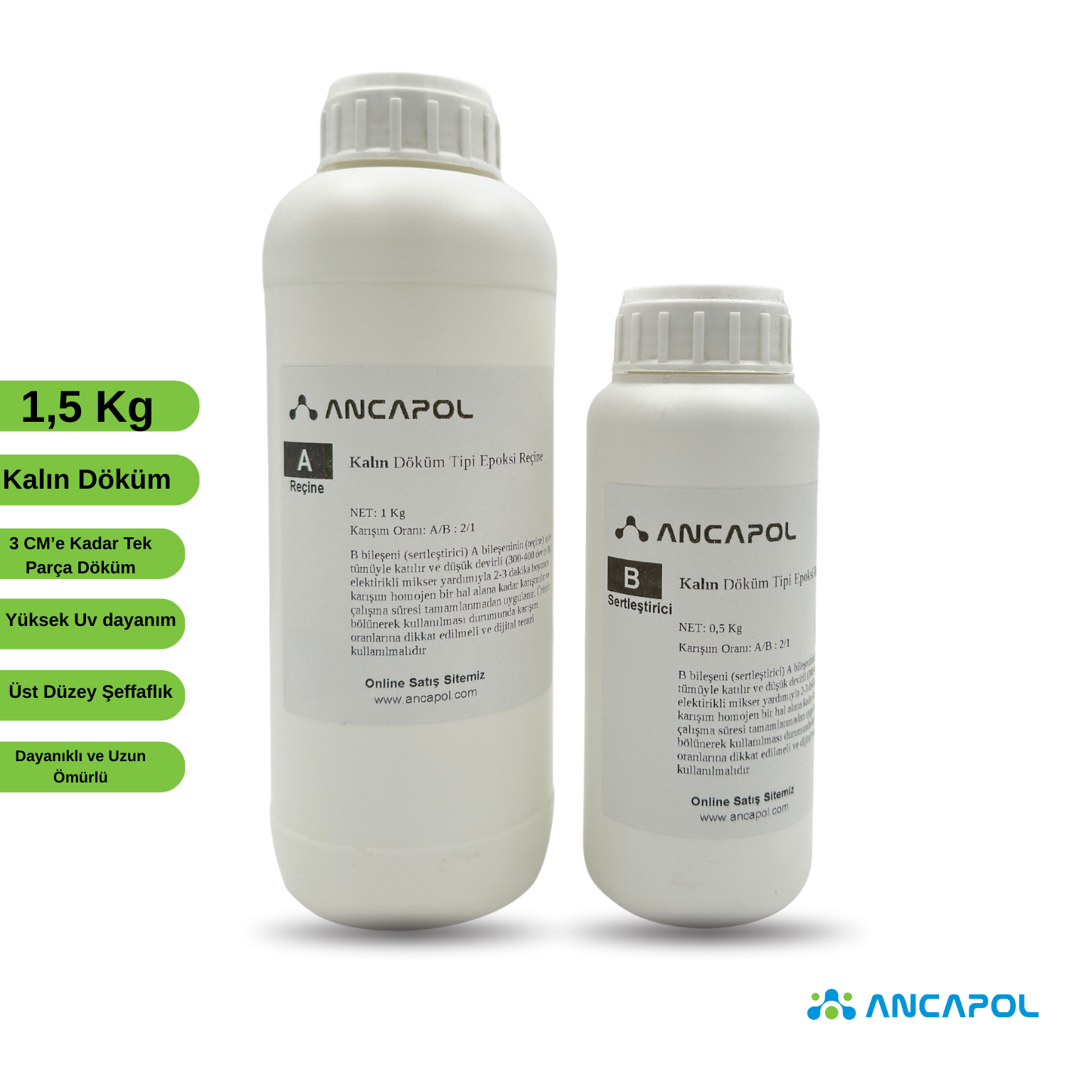 Masa tipi Şeffaf Epoksi