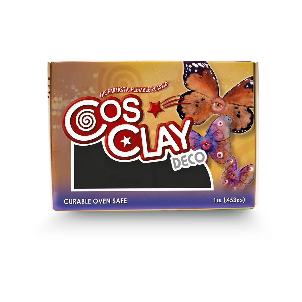 Cosclay Deko Esnek Polimer Kil – Heykel ve Dekoratif Çalışmalar İçin Siyah